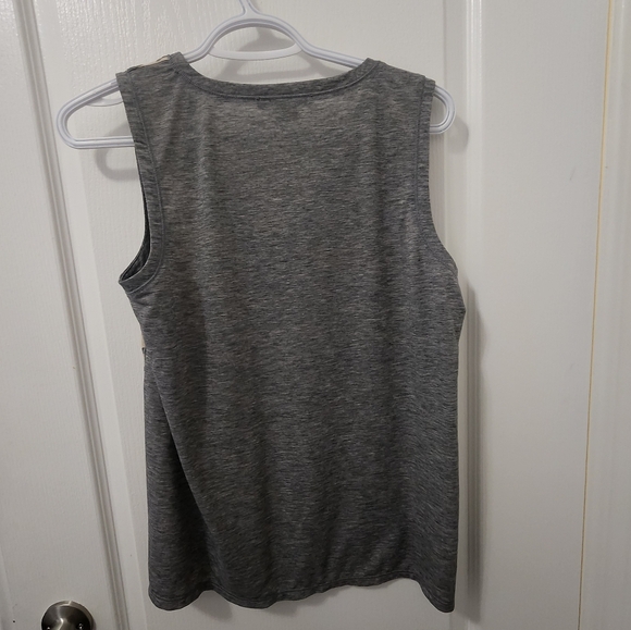 Armani Exchange Semi Sheer Zebra Print Sleeveless Shirt - Picture 3 of 3